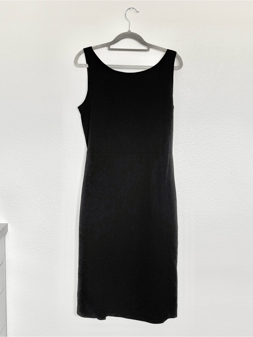 Hillard & Hanson Black Midi Dress Wrap Skirt Tie Detail Size 6